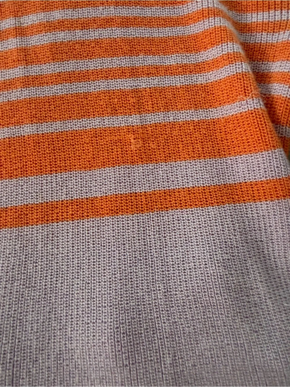 Lilac and Orange Striped Knit Sweater Set size M